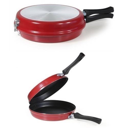 SARTEN DOBLE VOLTEATORTILLAS ELKENS 24CMS ROJA
